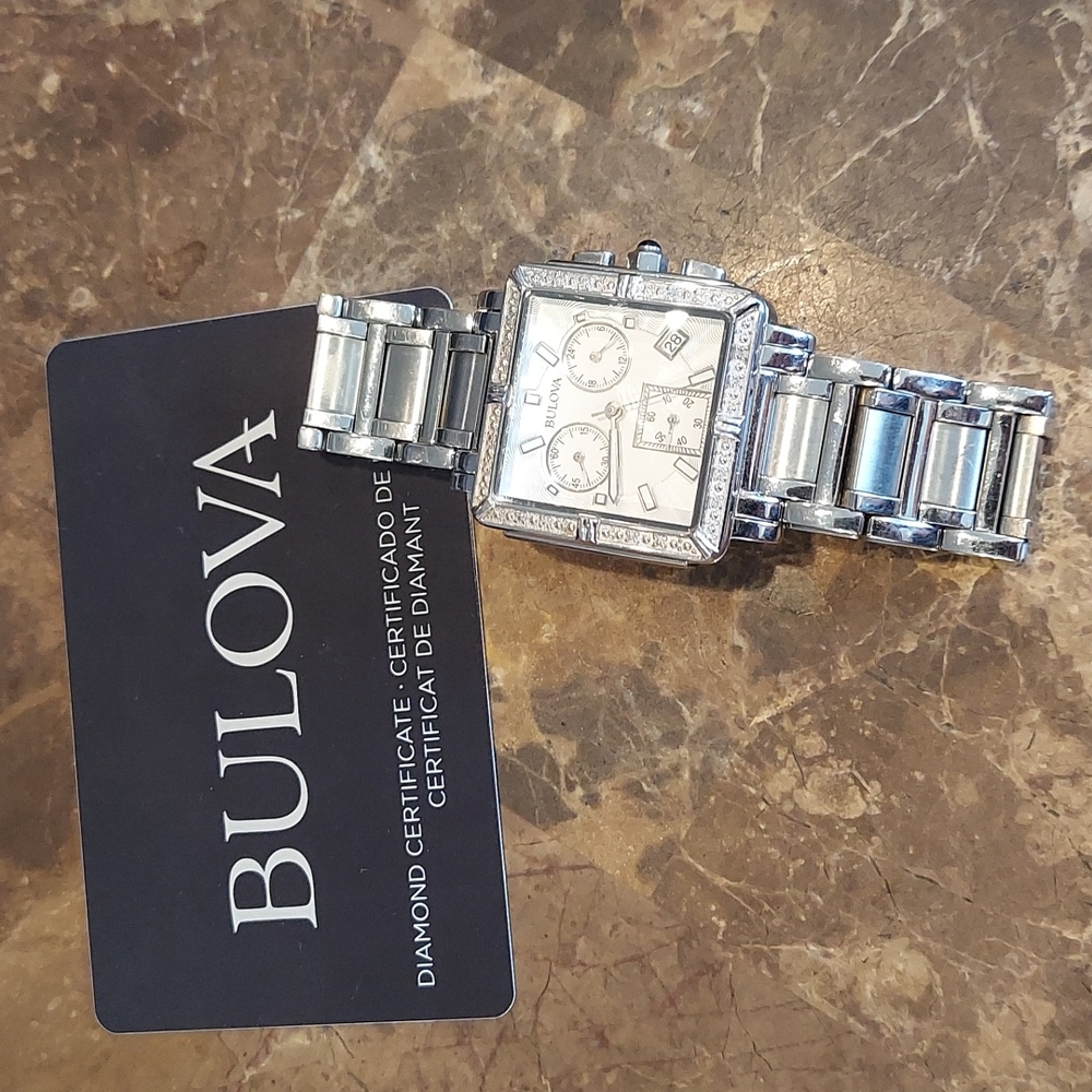 Bulova chronograph Diamond accent watch